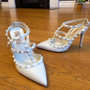 Valentino Rock Stud Heals in Off White